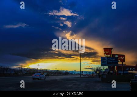 Alamosa nella valle di San luis, Colorado. Foto Stock