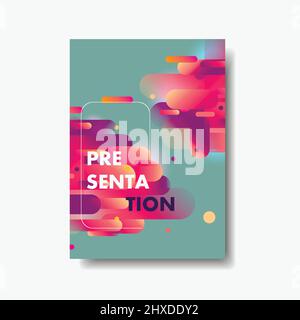 Astratto elementi grafici moderni con forme dinamiche a gradiente. Illustrazione vettoriale Illustrazione Vettoriale