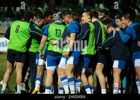 Treviso, Italia. 11th Mar 2022. Italia nel corso del 2022 sei Nazioni Under 20 - Italia vs Scozia, Rugby Six Nations Match a Treviso, Italia, Marzo 11 2022 Credit: Independent Photo Agency/Alamy Live News Foto Stock