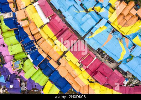 Kampung Tridi villaggio, Malang, Indonesia Foto Stock