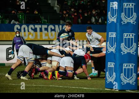 Treviso, Italia. 11th Mar 2022. Murray Redpath (Scozia) nel corso del 2022 sei Nazioni Under 20 - Italia vs Scozia, Rugby Six Nations Match a Treviso, Italia, Marzo 11 2022 Credit: Independent Photo Agency/Alamy Live News Foto Stock