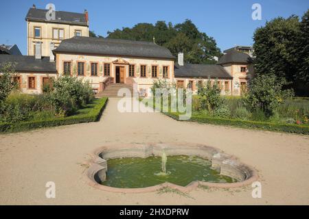 Pretlacksche Haus nel Prinz-Georg-Garten a Darmstadt, Assia, Germania Foto Stock