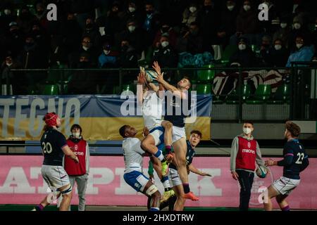 Treviso, Italia. 11th Mar 2022. Filippo Lazzarin (Italia) nel corso del 2022 sei Nazioni Under 20 - Italia vs Scozia, Rugby Six Nations Match a Treviso, Italia, Marzo 11 2022 Credit: Independent Photo Agency/Alamy Live News Foto Stock