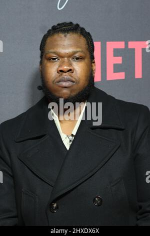 LONDRA, INGHILTERRA - MARZO 11: Kadeem Ramsay partecipa al 'Top Boy 2' World Premiere a Hackney Picturehouse il 11 marzo 2022 a Londra, Inghilterra. Credit: Picture Capital/Alamy Live News Foto Stock