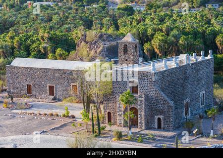 Mulegé, Baja California sur, Messico. Missione Rosalia vicino Mulege in Baja. Foto Stock