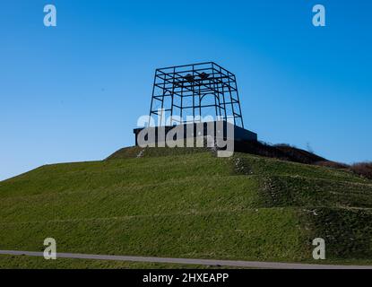 Big spoters collina in un parco chiamato Groene Weelde a Vijfhuizen Hoofddorp Paesi Bassi Europa Foto Stock