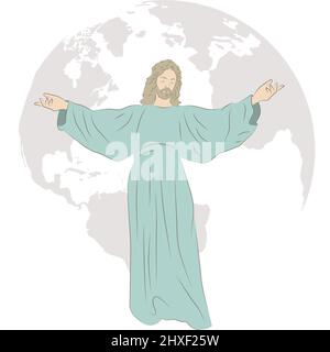 Signore Gesù Cristo, buon Separd Illustrazione Vettoriale