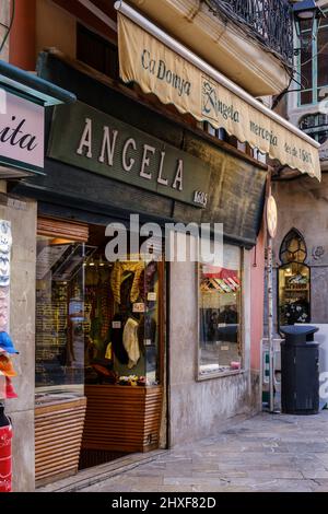 Angela Haberdashery, fondata nel 1685, Palma, Maiorca, Isole Baleari, Spagna. Foto Stock