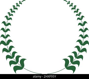 wreath alloro gren foglie Illustrazione Vettoriale