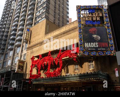 Walter Kerr Theatre Marquee con "HadesTown", New York 2022 Foto Stock