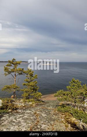 Isola di Haapasaari nel Parco Nazionale del Golfo Orientale di Finlandia, Finlandia. Foto Stock