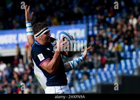 Roma, Italia. 12th Mar 2022. Sam Skinner di Scozia durante il Guinness Six Nations Rugby tra Italia e Scozia allo Stadio Olimpico di Roma, Italia, il 12 marzo 2022. Credit: Giuseppe Maffia/Alamy Live News Foto Stock