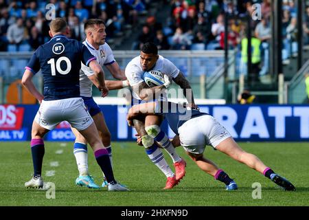 Roma, Italia. 12th Mar 2022. Montanna Ioane d'Italia durante il Rugby Guinness sei Nazioni tra Italia e Scozia allo Stadio Olimpico di Roma, Italia, il 12 marzo 2022. Credit: Giuseppe Maffia/Alamy Live News Foto Stock