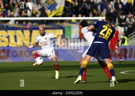 Luca Parodi di Alessandria Calcio durante la partita di Serie B tra Frosinone Calcio ed Alessandria Calcio allo Stadio Benito Stirpe il 12 marzo 2022 a Frosinone. Foto Stock