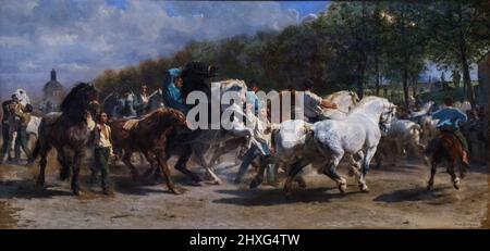 Rosa Bonheur, la Fiera del Cavallo, 1855, olio su tela, Galleria Nazionale, Londra, Inghilterra, Gran Bretagna. Foto Stock