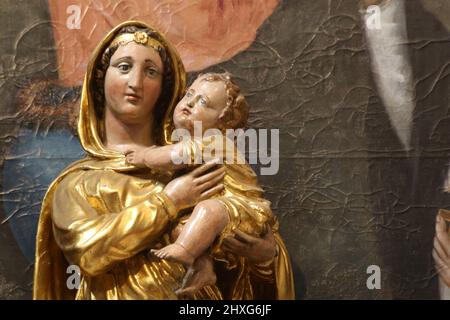 Vierge à l'Enfant. Eglise Saint-Gervais et Saint-Protais. Saint-Gervais-les-Bains. Alta Savoia. Auvergne-Rhône-Alpes. Francia. Foto Stock