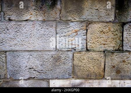 Immagine di un muro di mattoni, pezzo per pezzo, mattone di mattoni, muro, solido, Sicuro, ostacolo, Brick Wall sfondo, mattoni colorati, definito Foto Stock