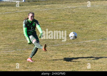 Bergheim, Austria. 12th Mar 2022. Julia Zangerl (24 FC Bergheim) durante la partita Planet pure Frauen Bundesliga tra il FC Bergheim e il primo FC di Vienna allo stadio FC Bergheim, Austria. Sven Beyrich/SPP Credit: SPP Sport Press Photo. /Alamy Live News Foto Stock