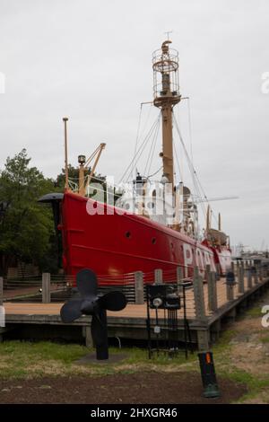 Lightship Portsmouth Virginia Naval Shipyard Museum Foto Stock