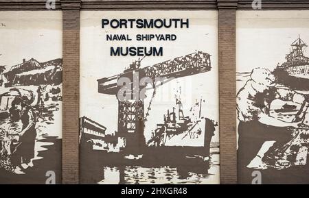 Portsmouth Naval Shipyard Museum Virginia Foto Stock