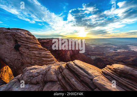 Il Parco Nazionale di Canyonlands, Utah-STATI UNITI D'AMERICA Foto Stock