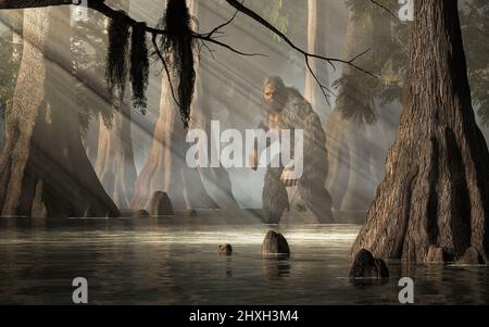 Il mostro della palude di Honey Island è una criptid del folklore della Louisiana detto per infestare le paludi nella parrocchia di St. Tammany, Louisiana. Foto Stock