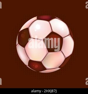 Palla di calcio oggetto. Illustrazione vettoriale Illustrazione Vettoriale