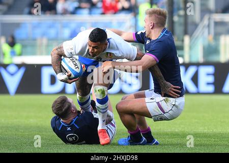 Roma, Italia. 12th Mar 2022. Montanna Ioane d'Italia durante il 6 Nations International rugby match Italia versus Scozia; 12nd marzo 2022; Stadio Olimpico, Roma, Italia Photographer01 Credit: Independent Photo Agency/Alamy Live News Foto Stock