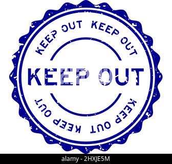 Grunge blu tenere fuori parola guarnizione rotonda di gomma timbro su sfondo bianco Illustrazione Vettoriale