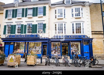 Negozio di musica e libri Blackwell su Broad Street, Oxford, Regno Unito. Foto Stock