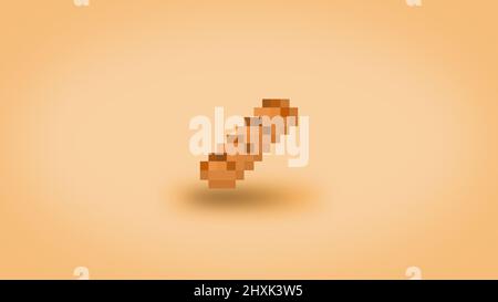 Pixel 8 bit sfondo baguette francese - carta da parati ad alta risoluzione 4K Foto Stock