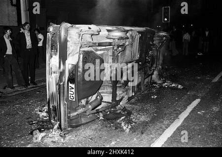 I postumi delle rivolte di Notting Hill. 30th agosto 1976. Foto Stock