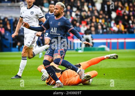 Parigi, Francia. 13th Mar 2022. NEYMAR JR del PSG durante il campionato di Fench Ligue 1 partita di calcio tra Paris Saint-Germain e Girondins de Bordeaux il 13 marzo 2022 allo stadio Parc des Princes di Parigi, Francia - Foto Matthieu Mirville/DPPI Credit: DPPI Media/Alamy Live News Foto Stock