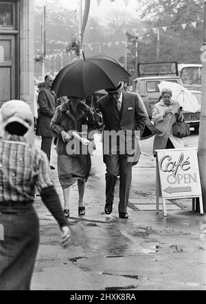 Primo giorno al Royal Ascot, martedì 14th giugno 2019. I nostri spettacoli di foto ... Peter Sellers e la moglie Lynne Frederick. Foto Stock