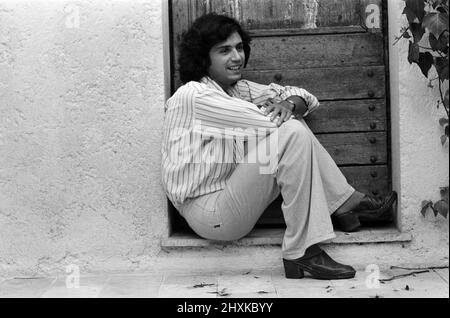 Jean Michel Jarre, raffigurato in una villa vicino a Saint Tropez. Agosto 1977. Foto Stock