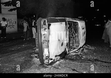 I postumi delle rivolte di Notting Hill. 30th agosto 1976. Foto Stock