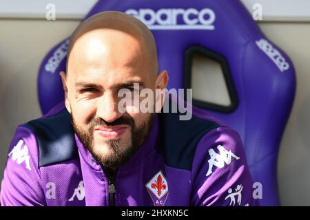 Riccardo Saponara (ACF Fiorentina) durante ACF Fiorentina vs Bologna FC, calcio italiano Serie A a a Firenze, marzo 13 2022 Foto Stock