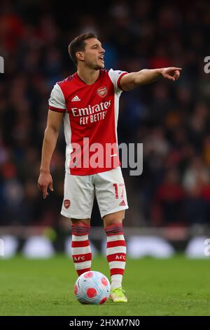 13th marzo 2022; Emirates, Islington, Londra, Inghilterra. Premier League Football, Arsenal contro Leicester City: Cedric Soares of Arsenal Foto Stock