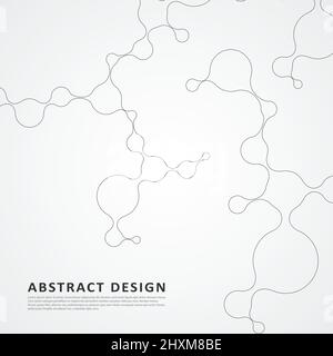 Linee e punti di connessione vettoriale. Design medico, cosmetico, biologico e tecnologico Illustrazione Vettoriale
