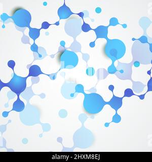 Cosmetica struttura molecolare concetto. Ricerca di scienza poligonale e futuristico sfondo astratto moderno. Illustrazione vettoriale Illustrazione Vettoriale