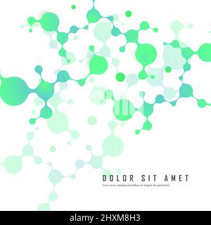 Cosmetica struttura molecolare concetto. Ricerca di scienza poligonale e futuristico sfondo astratto moderno. Illustrazione vettoriale Illustrazione Vettoriale