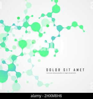 Cosmetica struttura molecolare concetto. Ricerca di scienza poligonale e futuristico sfondo astratto moderno. Illustrazione vettoriale Illustrazione Vettoriale