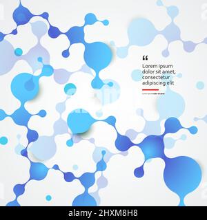 Cosmetica struttura molecolare concetto. Ricerca di scienza poligonale e futuristico sfondo astratto moderno. Illustrazione vettoriale Illustrazione Vettoriale
