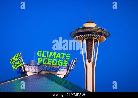 Climate pegno Arena è un'arena polivalente a Seattle, Washington, Stati Uniti. Foto Stock