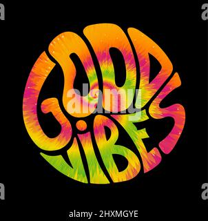 Amore,pace,unità citazione. Cravatta colorante psichedelico surreale font.Vector tiedye illustrazione logo.Love,pace,unità slogan text.60s,70s,groovy,cravatta colorante psichedelico,stampa trippy per t-shirt,poster,adesivo concetto Illustrazione Vettoriale