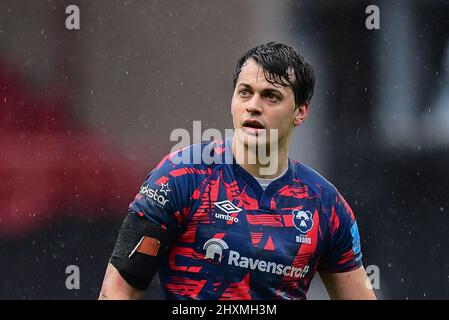 Bristol, Regno Unito. 13th Mar 2022. Antoine Frisch di Rugby Bristol Bears, durante il gioco a Bristol, Regno Unito il 3/13/2022. (Foto di Mike Jones/News Images/Sipa USA) Credit: Sipa USA/Alamy Live News Foto Stock