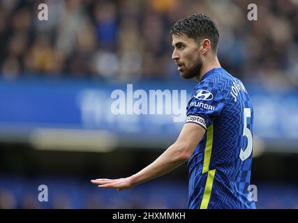 Londra, Inghilterra, 13th marzo 2022. Jorginho di Chelsea durante la partita della Premier League a Stamford Bridge, Londra. Il credito d'immagine dovrebbe leggere: Paul Terry / Sportimage Foto Stock