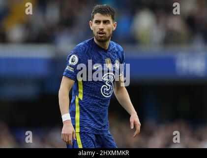 Londra, Inghilterra, 13th marzo 2022. Jorginho di Chelsea durante la partita della Premier League a Stamford Bridge, Londra. Il credito d'immagine dovrebbe leggere: Paul Terry / Sportimage Foto Stock