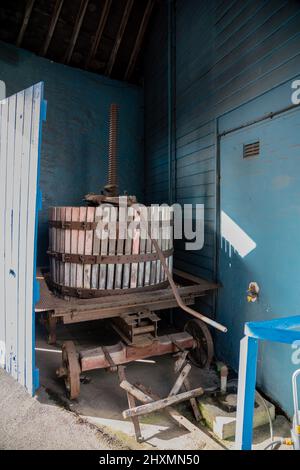 un'uva francese d'annata presso un'azienda specializzata di vinificazione Foto Stock