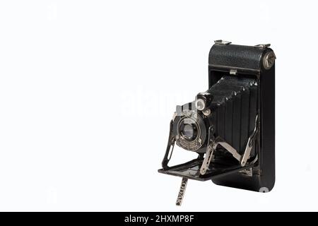 Storica fotocamera tascabile Kodak 1A con soffietti Foto Stock